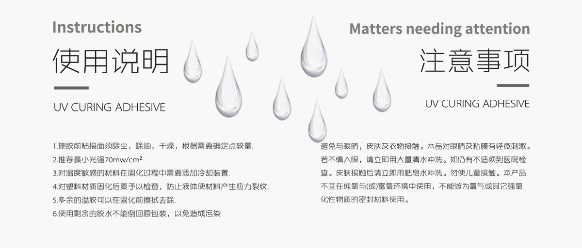 特固新材 玻璃塑料透明膠UV膠 TK-3528 使用說明和注意事項(xiàng)